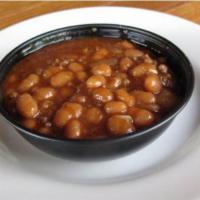 Baked Beans · Our homemade baked beans are prepared in our scratch-made kitchen with fresh beef, brown sug...