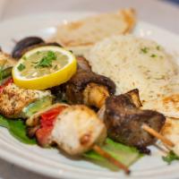 Our Famous Grilled Kabobs · Large skewers and filled with prime meats or fresh Louisiana shrimp and adorned with seasona...