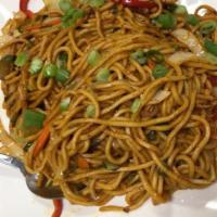 Nepalese Style Chow Mein · A popular stir-fried lo-mein noodle.