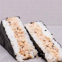 Salmon Rice Ball · Contains sesame seeds