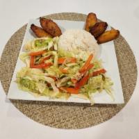 Stir-Fry Cabbage With Sweet Plantains · 