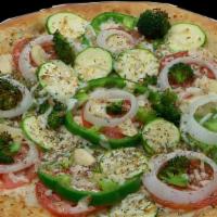 California Veggie · olive oil, garlic, spinach, broccoli, zucchini, tomato, onion, green peppers.