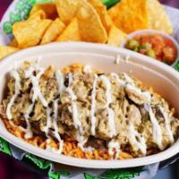Cheesesteak Bowl · Shaved ribeye, rice, peppers, onions, mushrooms, American cheese, garlic aioli | **unable to...