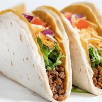 Double Wrapped Tacos · Two crispy shell tacos filled with your favorite toppings, all wrapped with a second soft sh...