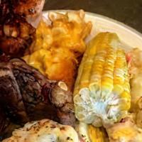 Cookout Plates · Comes with ribs, d and d sausage, dirty rice. mac and cheese, green beans, pulled pork and g...
