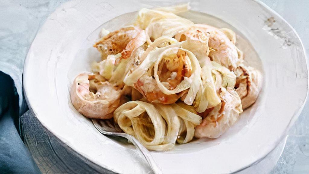 Shrimp Fettuccine · Comes with fish or chicken wings and one side of your choice.