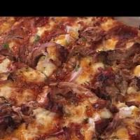 Sweet Home Alabama · Ricotta, Cheddar, Pulled Pork, Red Onion, BBQ Sauce, Parsley