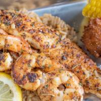 Blackened Cajun Combo · Fresh catfish and shrimp seasoned with our house blackened spices and seared on the grill. S...