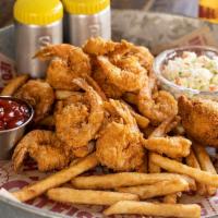 Fried Shrimp Dinner · Peeled and deveined, tail-on shrimp lightly hand-breaded in Cajun flour and fried to perfect...