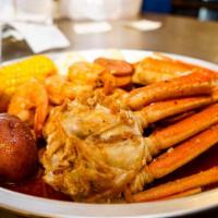 Ocean Blue Shrimp Po Boy · Come with regular, cajun, or sweet potato fries.