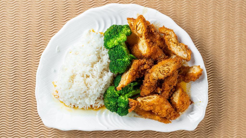 Ocean Butter Chicken  · Chicken, white Rice , Broccoli.