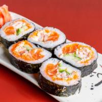 Hurricane Roll · Salmon, ebi shrimp, spicy mayo, masago, snow crab and cucumber.



*Consuming raw or underco...