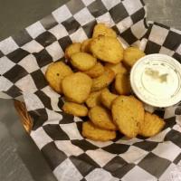 Fried Pickle · Fried pickle chips served with ranch dressing
