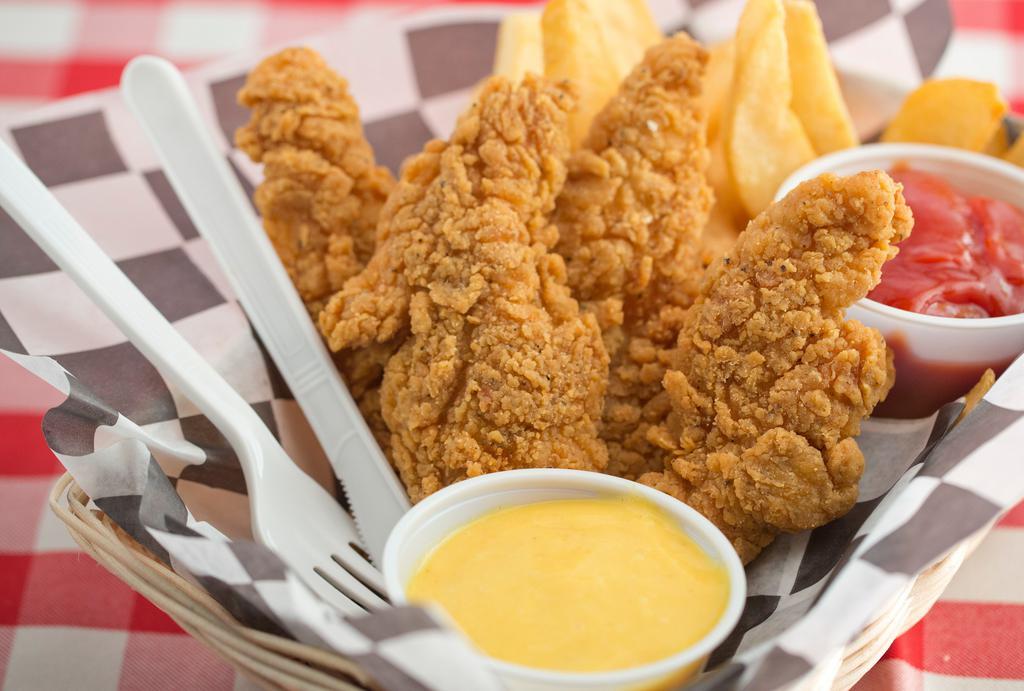 Chicken Tenders Dinner · With fries, also buffalo style.