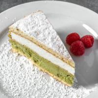 Ricotta E Pistachio Imported · Pistachio and ricotta creams separated by sponge cake, decorated with crushed pistachios and...