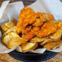 Fatz Fingerz · Five World Famous Calabash Chicken Tenders tossed in your choice of sauce.