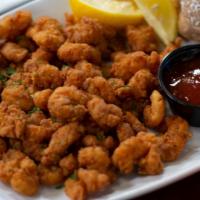 Calabash Popcorn Shrimp Platter · Hand-breaded, wild-caught popcorn shrimp seasoned in our secret blend and perfectly fried. S...