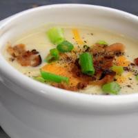 Loaded Baked Potato Soup · Hearty loaded baked potato soup topped with Monterey Jack and cheddar cheeses, crispy bacon,...