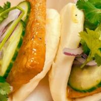Spicy Citrus Tofu Bao (2 Pieces) · Spicy. Cucumbers, red onions, and cilantro.