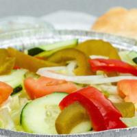 Garden Salad · Served with pita and dressing. Choose from: Greek, Caesar, French, ranch, Italian, lite Ital...