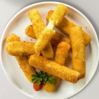 Mozzarella Sticks · Six breaded and baked cheese sticks served with our homemade marinara sauce.