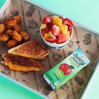 Kids' Meal · Choice of American on country white or organic peanut butter & strawberry jelly on country w...