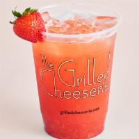 Fresh Squeezed Strawberry Lemonade · Fresh squeezed lemonade with organic strawberry preserves.