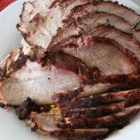 Pork Tenderloin Plate · comes sliced 2). 4.oz cuts hickory smoked to perfection. 2). sides and a dinner roll.