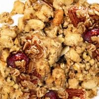 Granola Clusters (A&R) · This 5oz blend consist of whole rolled oats, raisins, almonds, coconuts, and honey