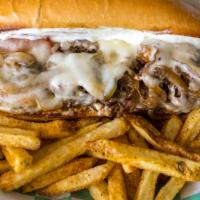 Philly Cheesesteak And Seasoned Fries · 