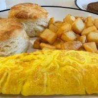 #4 Three Egg Omelet · home fries or cheese grits, toast or biscuit,. choose 3 ingredients