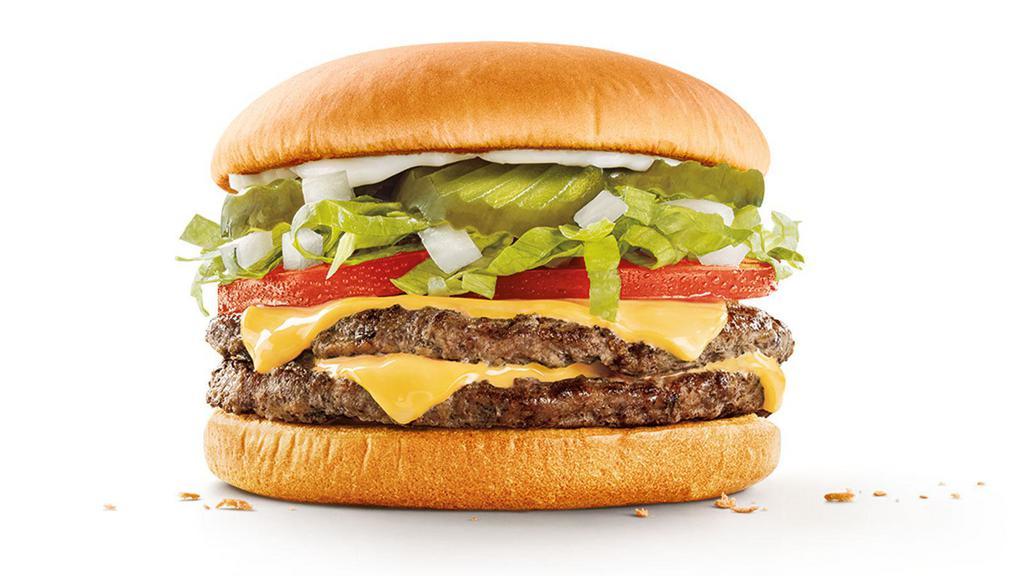 Supersonic® Cheeseburger · Mayo, Ketchup, Cheese, Lettuce, Tomatoes, Onions, and  Pickles