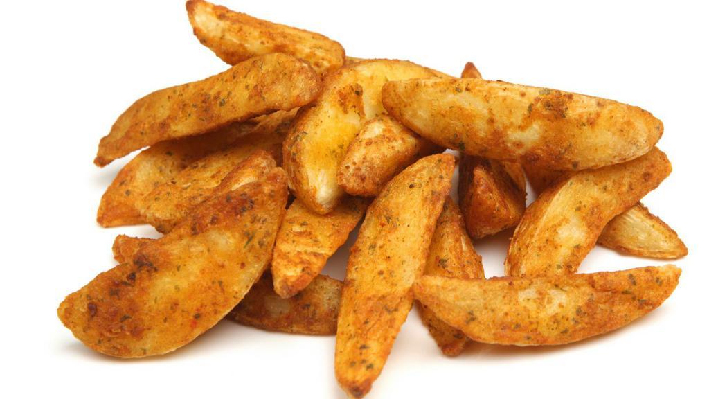 Potato Wedges · Thick-cut potatoes fried to perfection.