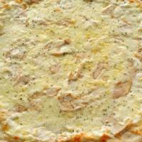 White Pizza · Mozzarella, and garlic butter.