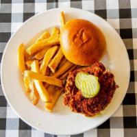 Hot Chicken Sandwich · One Jumbo buttermilk tender fried and tossed in our signature spice blend, served with sweet...