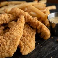 Chicken Tenders & Fries · With fries and your choice of honey mustard or BBQ sauce. Cal. 1,860 / 1,690.