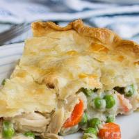 Chicken Pot Pie · Delicious all white meat with carrots, green beans, corn, lima beans, in rich chicken stock....