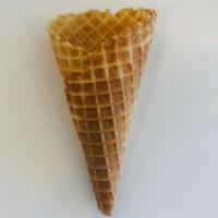 Waffle Cone · Delicious Homemade Waffle Cone!  Great addition to any pint or quart!