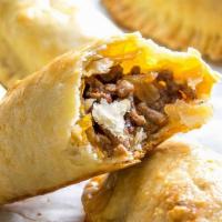 Cheese Empanada · Deep fried gluten free turnover made fresh by hand filled with: white cheese.