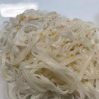 Steamed  Rice Noodle · Steamed Rice noodle come separate container. top with fried garlic. good with Curry, or nood...