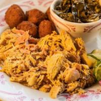 Pulled Chicken - Small · Hickory Smoked Springer Mountain Pulled Chicken in our mustard sauce