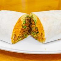 Burrito Campechano · Only 2 Meats,Rice,Beans,Lettuce,Pico De Gallo,Cheese,Sour Cream