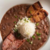 Red Beans & Rice · Creamy, slow-simmered red beans Served with white rice, andouille sausage, and gator sausage...