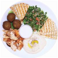 Lebanese Platter · Jasmin chicken, falafel (3), hummus, tabbouli and whole pita.

To make changes to this platt...