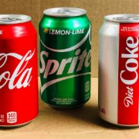Can Sodas · Coke, Sprite, and Diet Coke