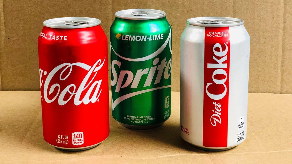 Can Sodas · Coke, Sprite, and Diet Coke