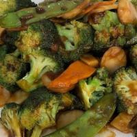 Mixed Vegetables With Garlic Sauce · Spicy.