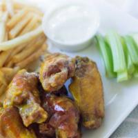 Wings Special (30) · Served with a box of French fries, and half-gallon tea. it comes with three dressings and ce...