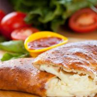 Cheese Lover'S Calzone · Mozzarella, feta, cheddar cheese, and parmesan.