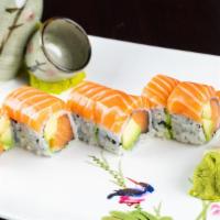 Pink Lady · salmon on top and avocado.

Consuming raw or undercooked meats, poultry, seafood, shellfish,...